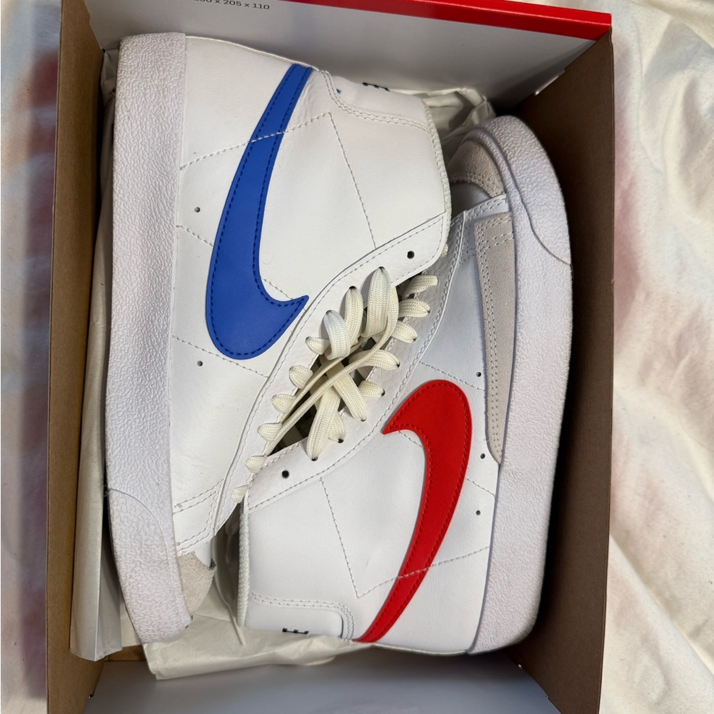 Nike Blazer Mid Orange and Blue